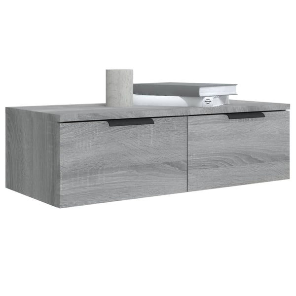 Grauer TV-Wandschrank Foster 68x30x20cm (Holz)