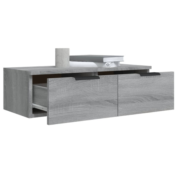 Grauer TV-Wandschrank Foster 68x30x20cm (Holz)