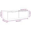 Grauer TV-Wandschrank Foster 68x30x20cm (Holz)