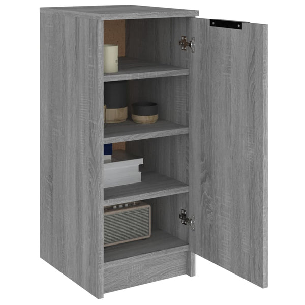 Grauer Schuhschrank Thinca 30x35x70cm (Holz)