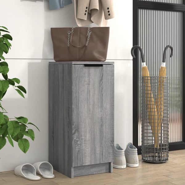 Grauer Schuhschrank Thinca 30x35x70cm (Holz)