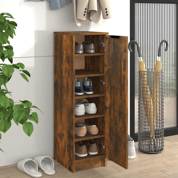 Räuchereiche Schuhschrank Luder 30x35x100cm (Holz)