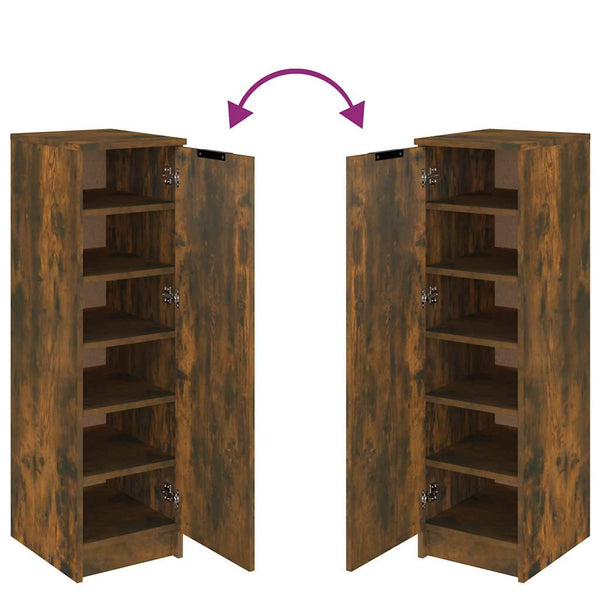 Räuchereiche Schuhschrank Luder 30x35x100cm (Holz)