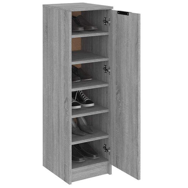 Grauer Schuhschrank Luder 30x35x100cm (Holz)