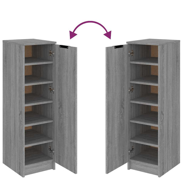 Grauer Schuhschrank Luder 30x35x100cm (Holz)