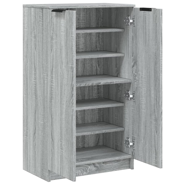 Grauer Schuhschrank Meala 59x35x100cm (Holz)