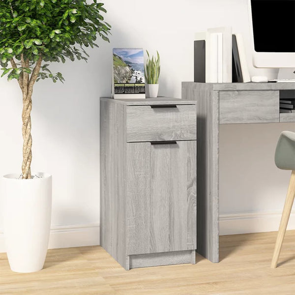 Grauer Beistellschrank Petree 33,5x50x75cm (Holz)