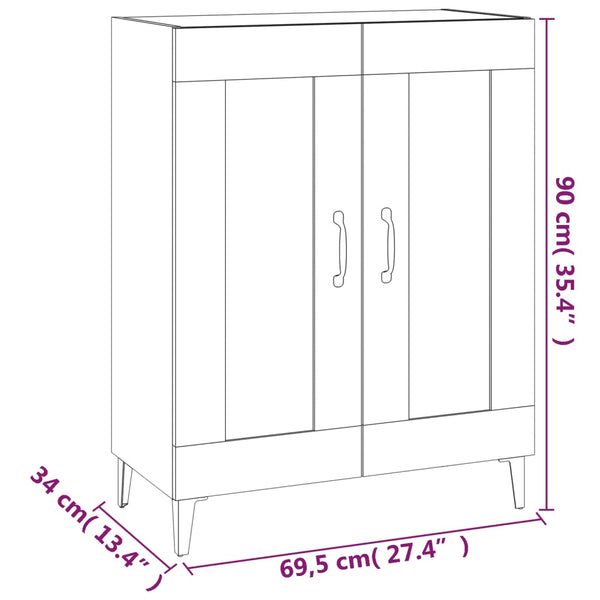 Graues Sideboard Bota 69,5x34x90cm (Holz)