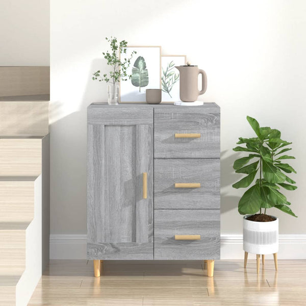 Graues Sideboard Dommica 69,5x34x90cm (Holz)