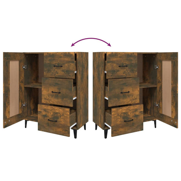 Anrichte Filora aus Räuchereiche 69,5x34x90cm (Holz)