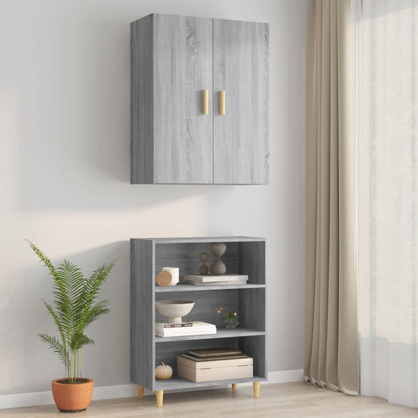 Grauer Hängeschrank Jozsef 69,5x34x90cm