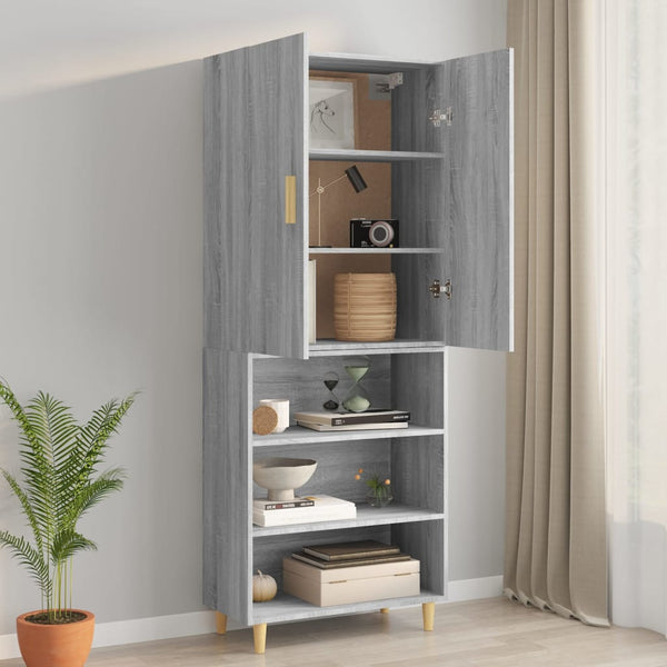 Grauer Hängeschrank Jozsef 69,5x34x90cm