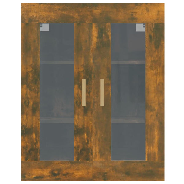Wandschrank Lugenia aus geräucherter Eiche, 69,5x34x90cm
