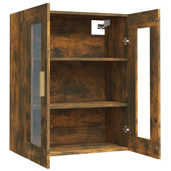 Wandschrank Lugenia aus geräucherter Eiche, 69,5x34x90cm
