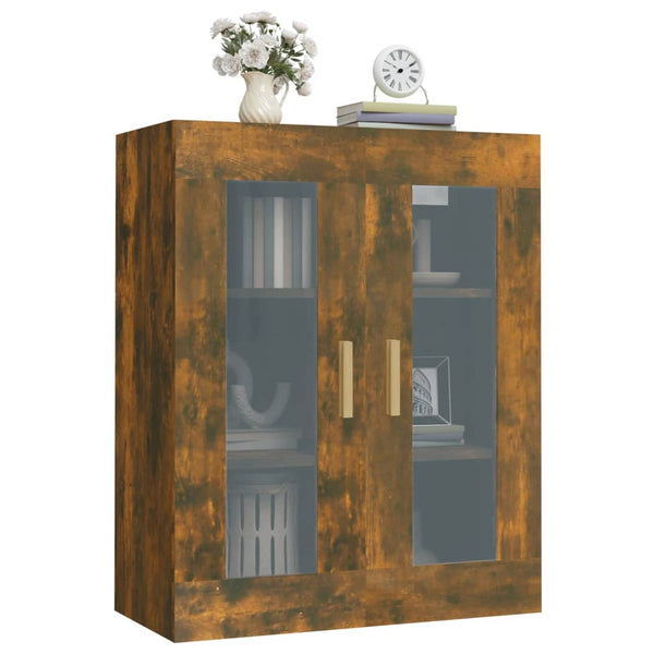 Wandschrank Lugenia aus geräucherter Eiche, 69,5x34x90cm