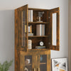 Wandschrank Lugenia aus geräucherter Eiche, 69,5x34x90cm