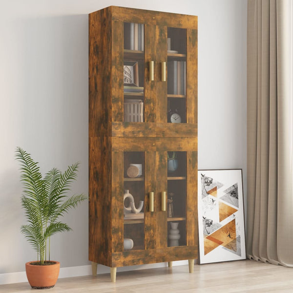 Wandschrank Lugenia aus geräucherter Eiche, 69,5x34x90cm