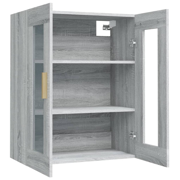 Hängender Wandschrank Lugenia, grau, 69,5x34x90cm