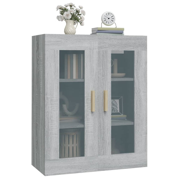 Hängender Wandschrank Lugenia, grau, 69,5x34x90cm