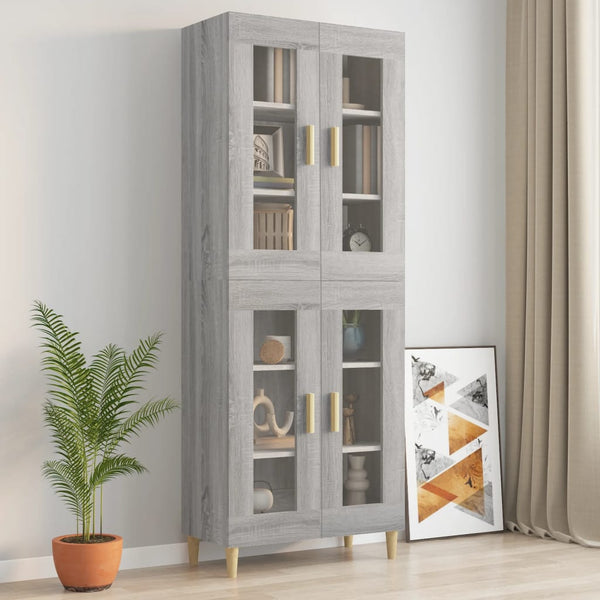 Hängender Wandschrank Lugenia, grau, 69,5x34x90cm
