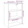 Grauer Hängeschrank Balacescu 69,5x32,5x90cm (Sonoma)