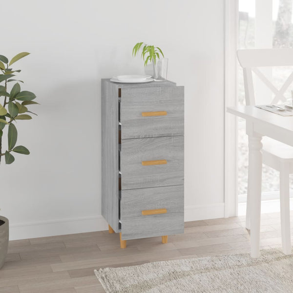 Graues Sideboard Konner 34,5x34x90cm (Holz)