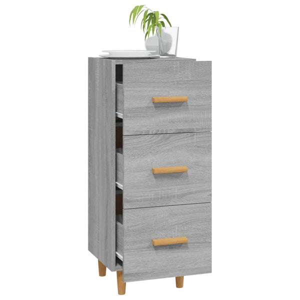 Graues Sideboard Konner 34,5x34x90cm (Holz)