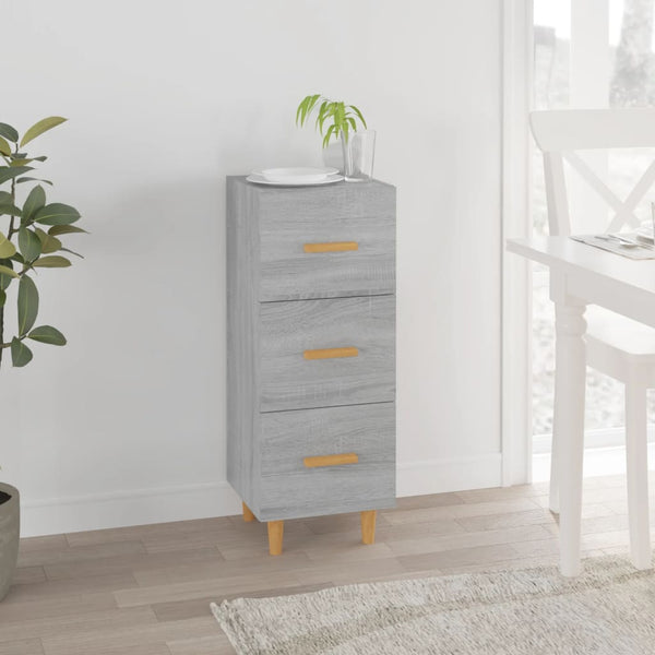 Graues Sideboard Konner 34,5x34x90cm (Holz)