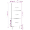 Schrank Patrache, Räuchereiche, 34,5x34x90cm (Holz)