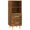 Sideboard Traianus aus Räuchereiche, 34,5x34x90cm (Holz)