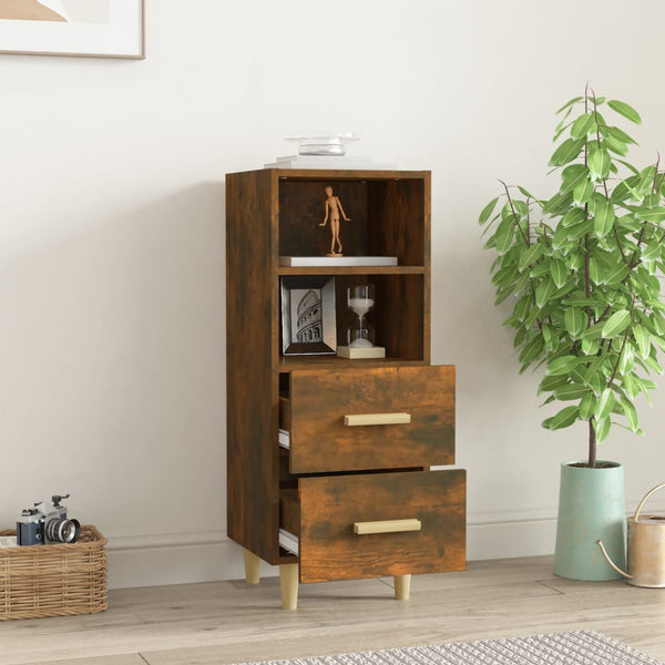Sideboard Traianus aus Räuchereiche, 34,5x34x90cm (Holz)