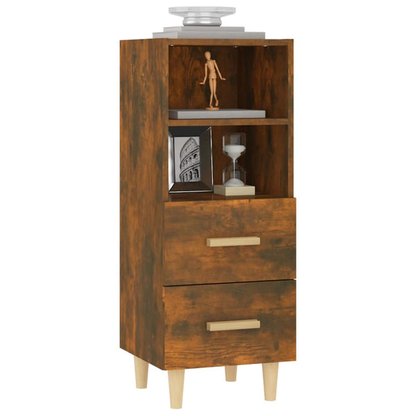 Sideboard Traianus aus Räuchereiche, 34,5x34x90cm (Holz)