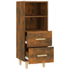 Sideboard Traianus aus Räuchereiche, 34,5x34x90cm (Holz)