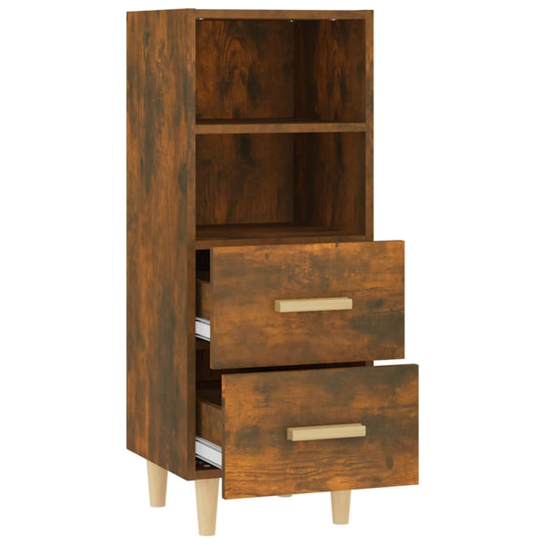 Sideboard Traianus aus Räuchereiche, 34,5x34x90cm (Holz)