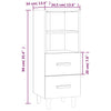 Sideboard Traianus aus Räuchereiche, 34,5x34x90cm (Holz)