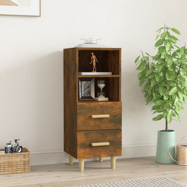 Sideboard Traianus aus Räuchereiche, 34,5x34x90cm (Holz)