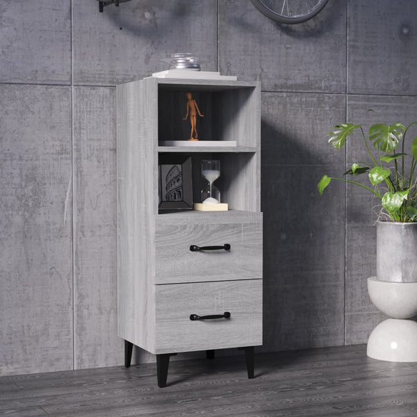 Graues Sideboard Mariet 34,5x34x90cm (Holz)