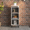 Graues Sideboard Komornicki 34,5x32,5x90cm (Holz)