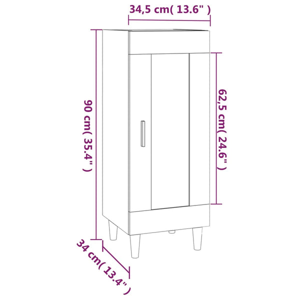 Räuchereichen-Anrichte Kandy 34,5x34x90cm (Holz)