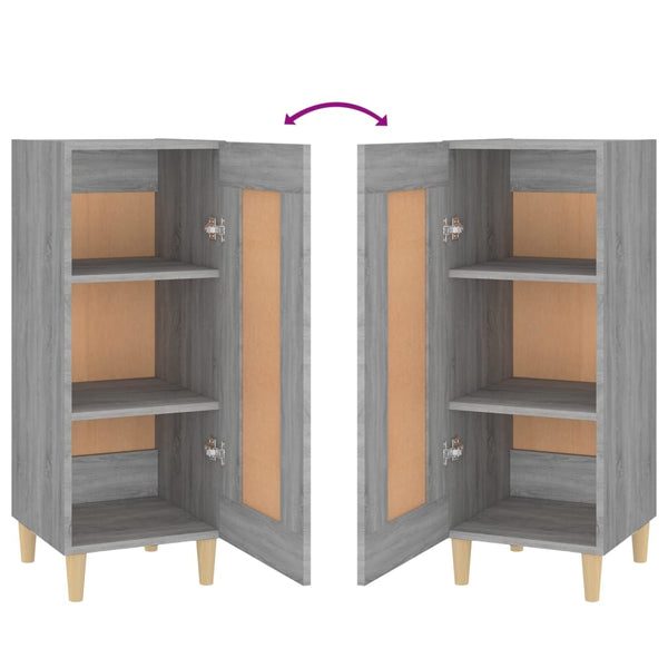 Graues Sideboard Kandy 34,5x34x90cm (Holz)