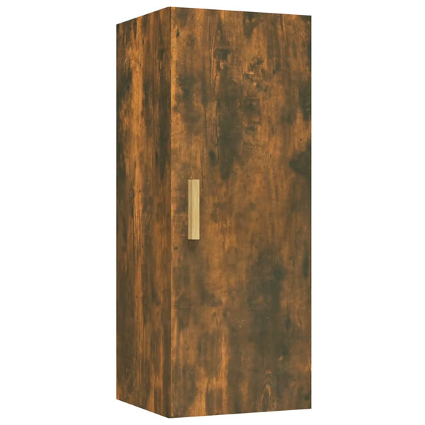 Wandschrank Tenciuc aus geräucherter Eiche 34,5x34x90cm (Holz)