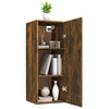 Wandschrank Tenciuc aus geräucherter Eiche 34,5x34x90cm (Holz)