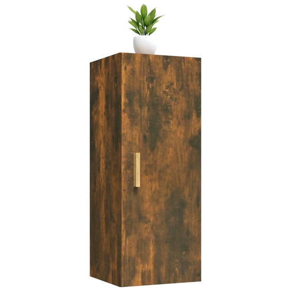 Wandschrank Tenciuc aus geräucherter Eiche 34,5x34x90cm (Holz)