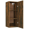 Wandschrank Tenciuc aus geräucherter Eiche 34,5x34x90cm (Holz)