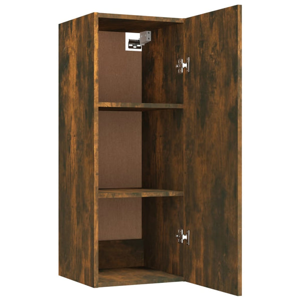 Wandschrank Tenciuc aus geräucherter Eiche 34,5x34x90cm (Holz)