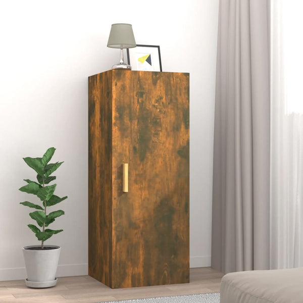 Wandschrank Tenciuc aus geräucherter Eiche 34,5x34x90cm (Holz)