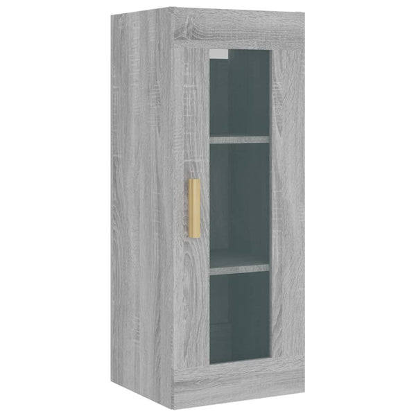 Grauer hängender Wandschrank Ghenu 34,5x34x90cm (Sonoma)