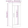 Grauer hängender Wandschrank Ghenu 34,5x34x90cm (Sonoma)