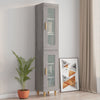 Grauer hängender Wandschrank Ghenu 34,5x34x90cm (Sonoma)