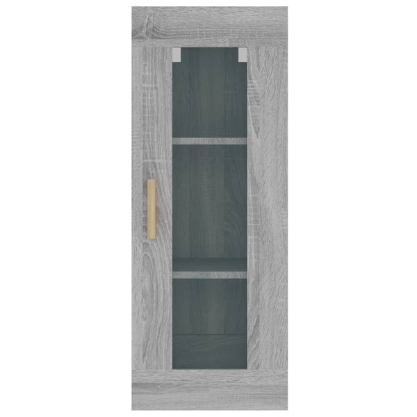 Grauer hängender Wandschrank Ghenu 34,5x34x90cm (Sonoma)